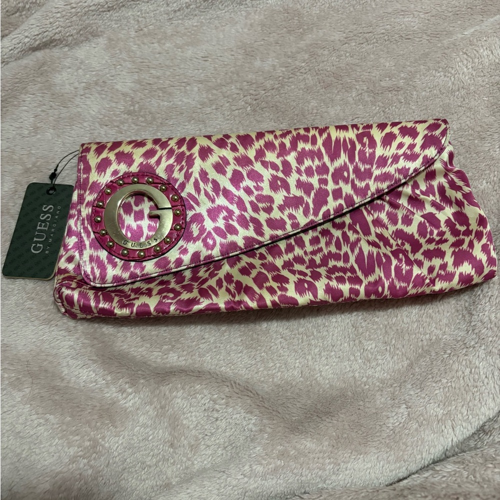 Purple cheetah print guess bag new with tag Y2K